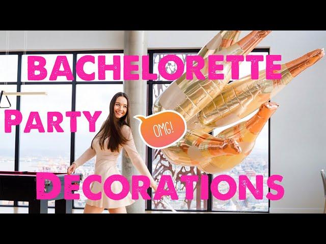 Bachelorette Party Decoration Ideas - Champagne Balloon Bouquet