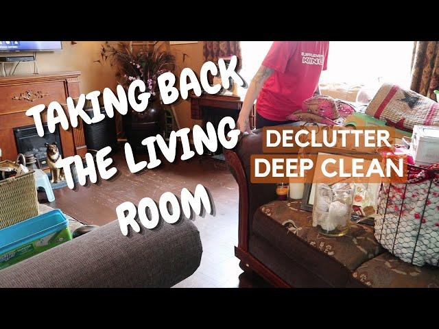 REAL LIFE DECLUTTERING AND DEEP CLEAN // Taking back the Living Room // House Declutter in Progress