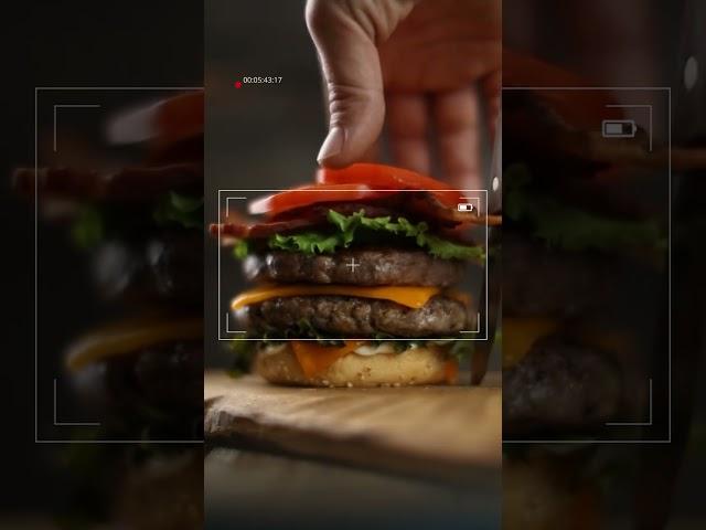 Styling A Hamburger On A Food Photography Set #shorts