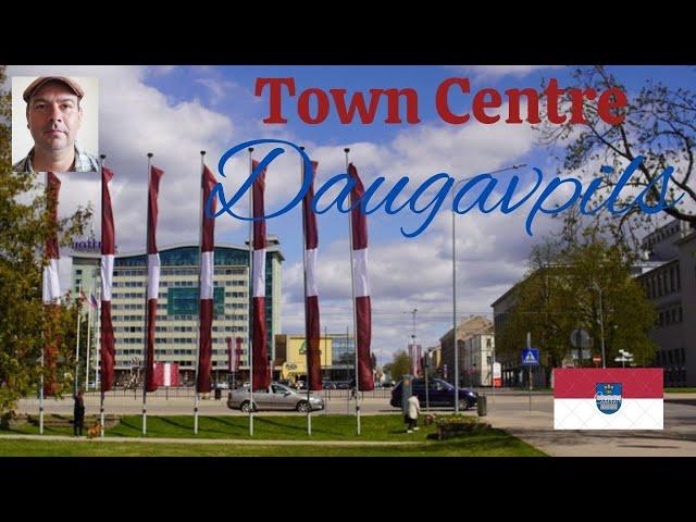 Daugavpils Town Centre LATVIA 4K Travel Walking Video