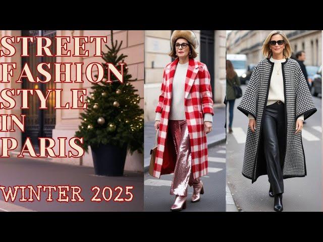 The Most Beautiful Winter 2025 Street Fashion in Paris.  How to be Elegant in outerwear 