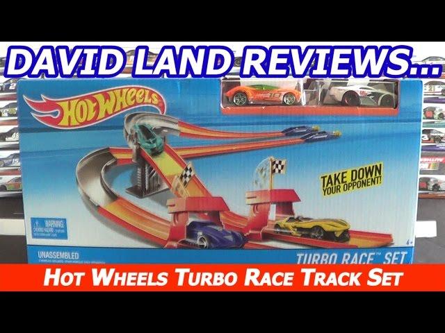 David Land Reviews: Hot Wheels Turbo Race Set HD Unboxing and Head-to-Head RACING