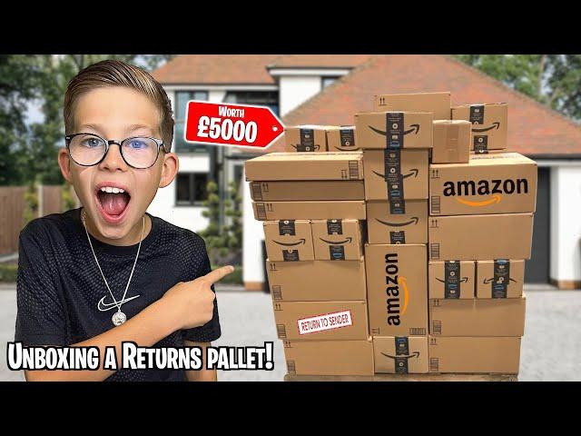 UNBOXING a AMAZON RETURNS PALLET WORTH £5000! *WE PAID £500*