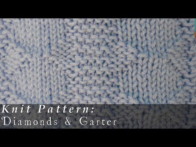 Diamonds and Garter Stitch Rib { Knit }