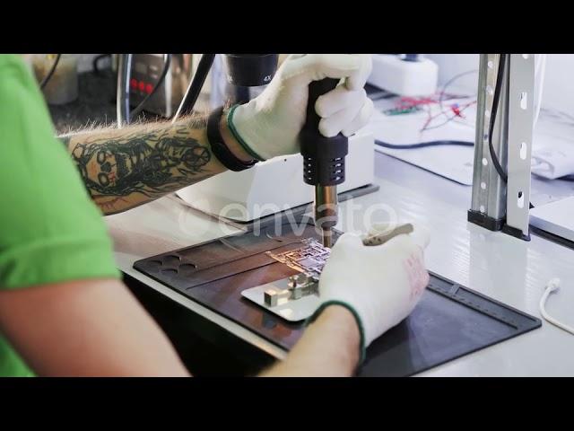 BGA Chip Soldering on the Soldering Station. Removal of Temperature From the Chip Thermocouple |...