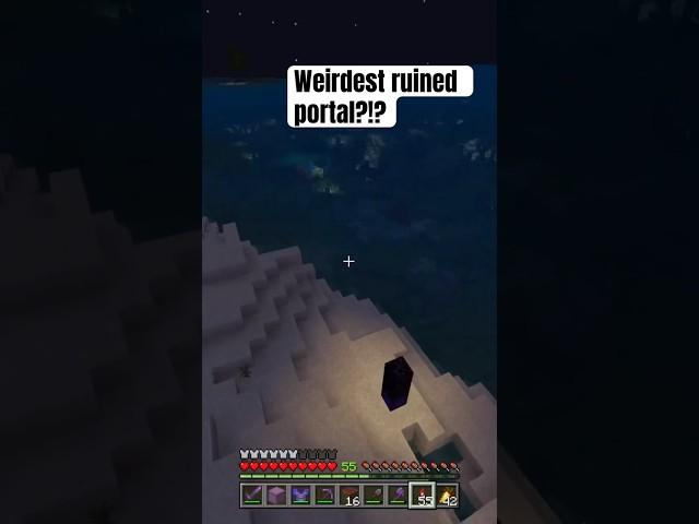 The WEIRDEST RUINED PORTAL IVE EVER SEEN #minecraft