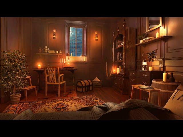 Cozy Room Ambience with Gentle Rain Sounds for Sleep, Study and Relax