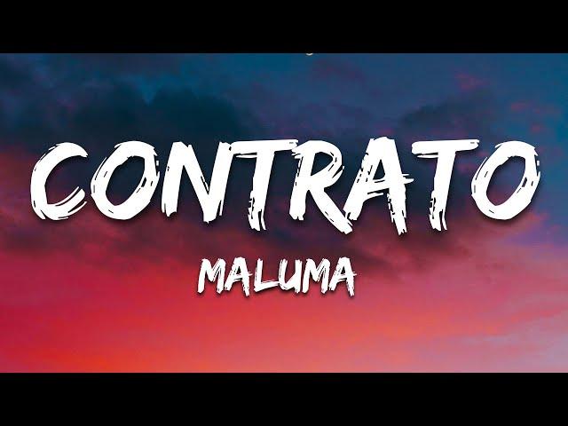 Contrato - Maluma (Letra/Lyrics)