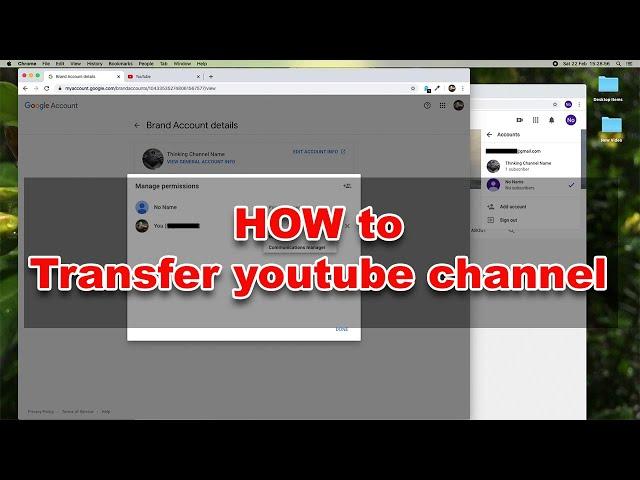 How to transfer youtube channel to another google account? | Computer Today