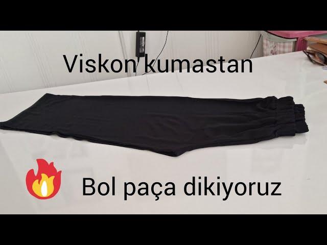 viskon bol paça pantolon kesimi dikimi