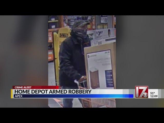 Apex police searching for Home Depot armed robber