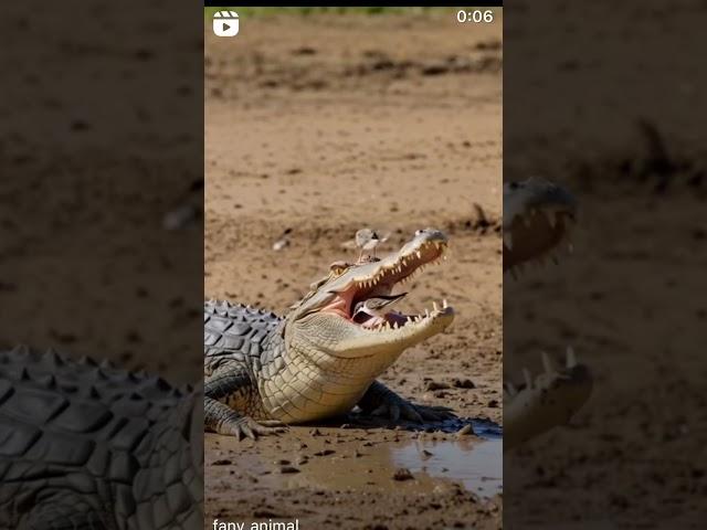 Crocodile with bird #reels #wildlife #animals #viralvideo #reelsindia #reel #youtuber #youtubevideo