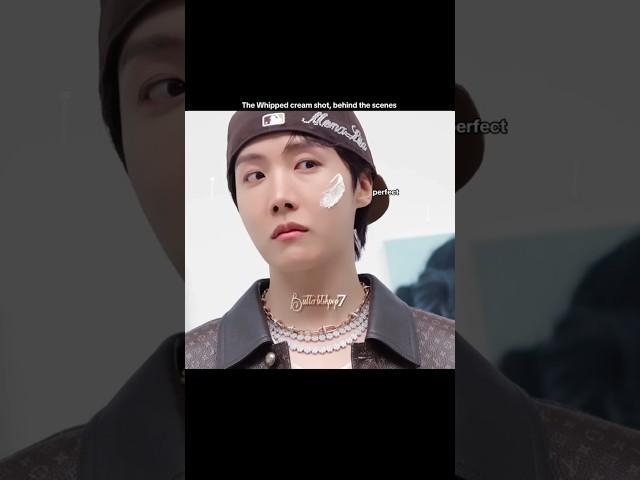 Whipped cream shot behind the scenes from Jhope's Mona Lisa 