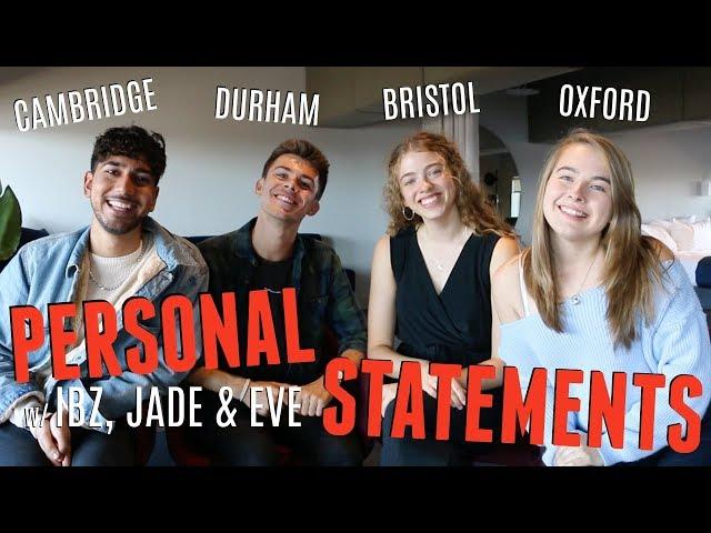 HOW TO WRITE A PERSONAL STATEMENT FOR A TOP UNIVERSITY! (w/ UnJaded Jade, Ibz Mo + Eve Bennett)