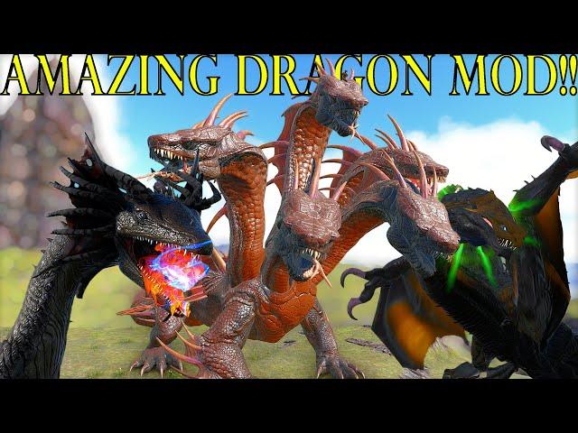 This Mod has THE BEST DRAGONS!! | Ark Mod Spotlight Dragons Evolved