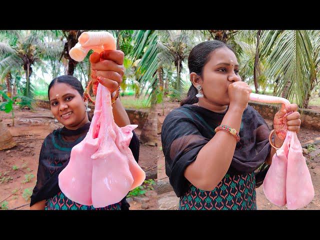 GOAT LUNGS RECIPE | Village Goat Lungs Fry | Banana Leaf Cooking