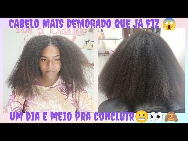 Crespo 4A/4B Cabelo mais difícil que já fiz na Vida #alisamentoporaquecimento