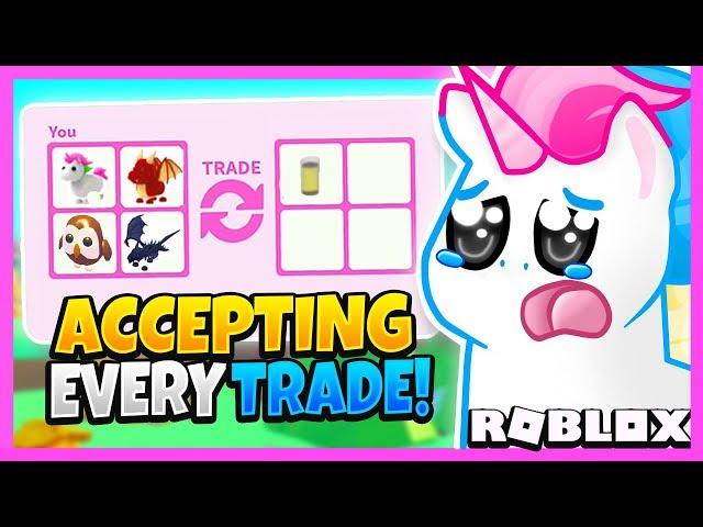 I Accepted EVERY Trade in Adopt Me for 24 Hours! Roblox Adopt Me Trading Challenge