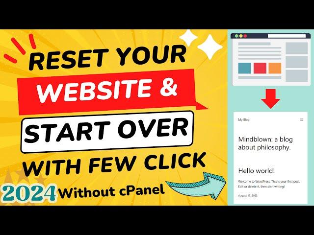 How to Delete WordPress Website and Start Over | Start Again with Fresh Website (Easiest Method)