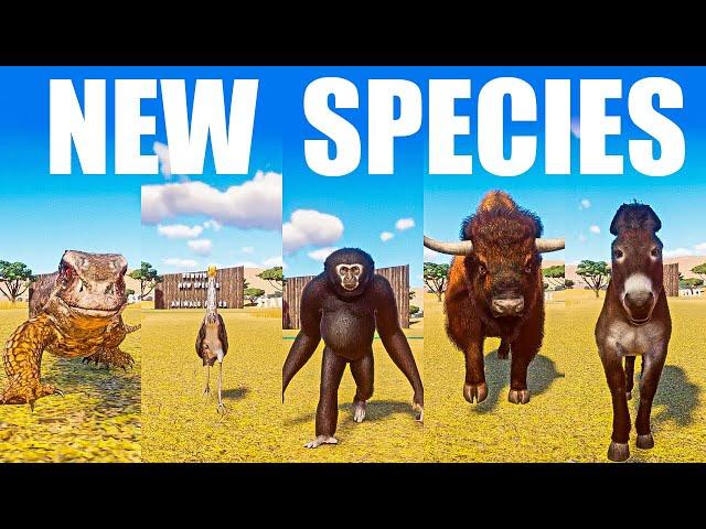 New Species Animals Speed Races in Planet Zoo included Donkey, Long-Horned Bison ETC