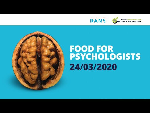 Food for Psychologists 2020 | Introduction by DANS Director Henk Wals