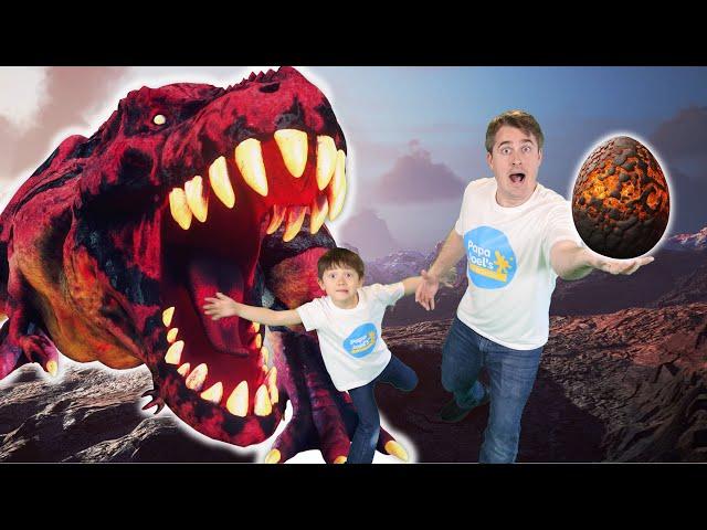 Lava Baby T rex Egg Hunt! | Educational Dinosaur Videos for Kids