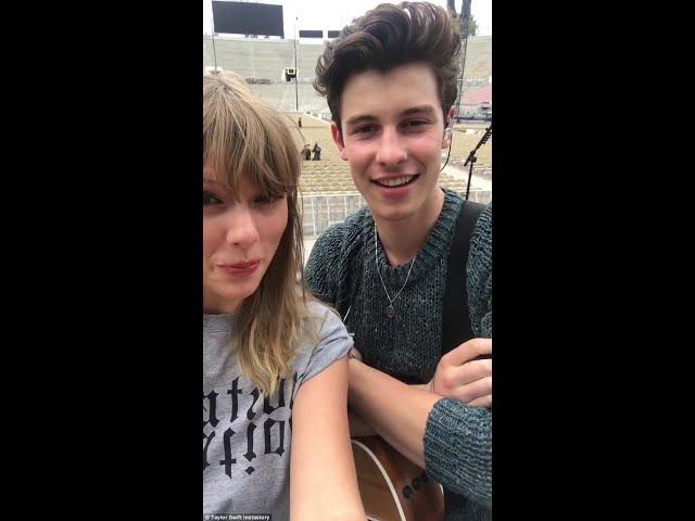 Shawn Mendes and Taylor Swift sing "There's Nothing Holdin' Me Back"