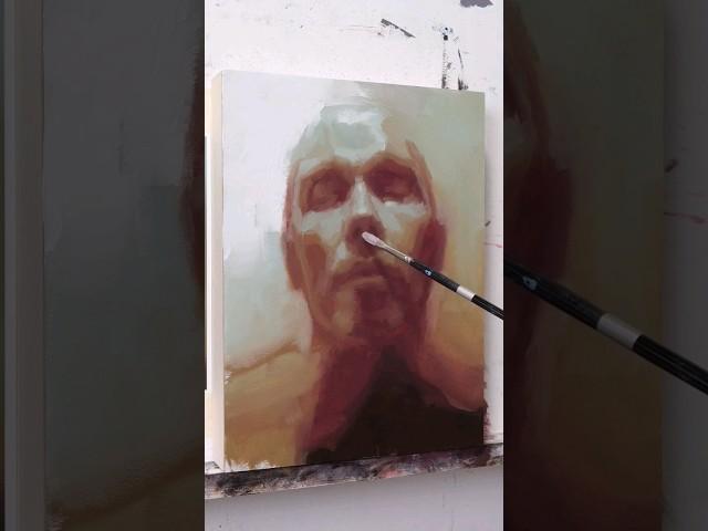 Self Portrait. Oil on wood panel.