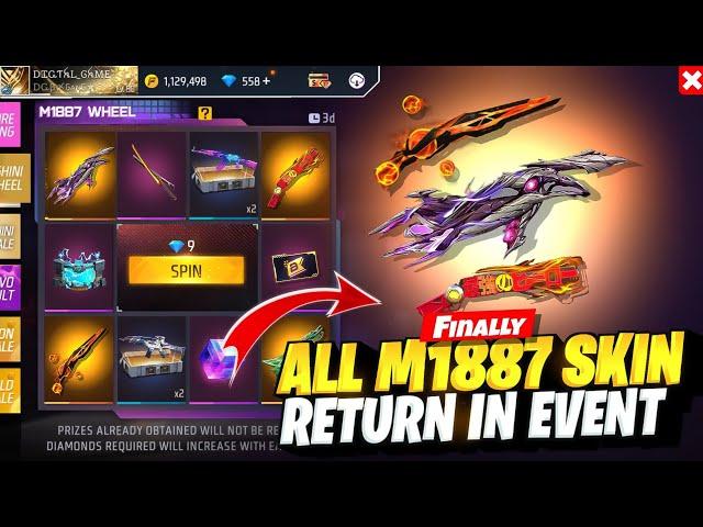 All M1887 Skin Return In One Event | New Event Free Fire Bangladesh Server | Free Fire New Event