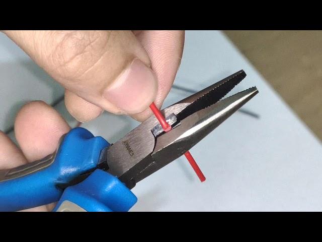 How to strip off a wire using a pliers |Circuitry lesson