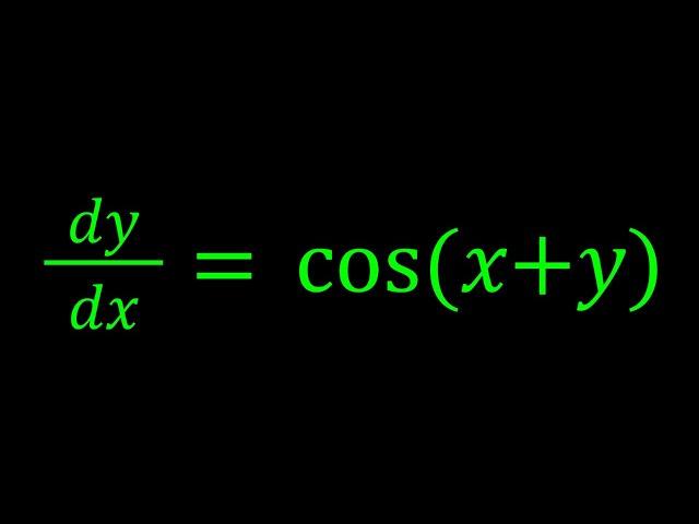 A Very Nice Differential Equation | Surprising Subs