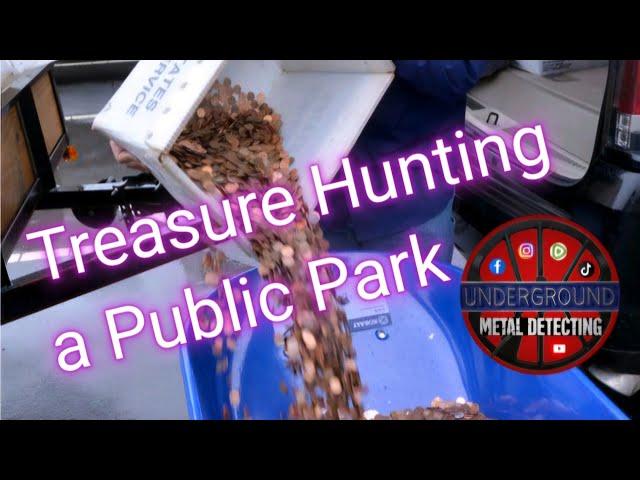 What can we find with a metal detector in a park?