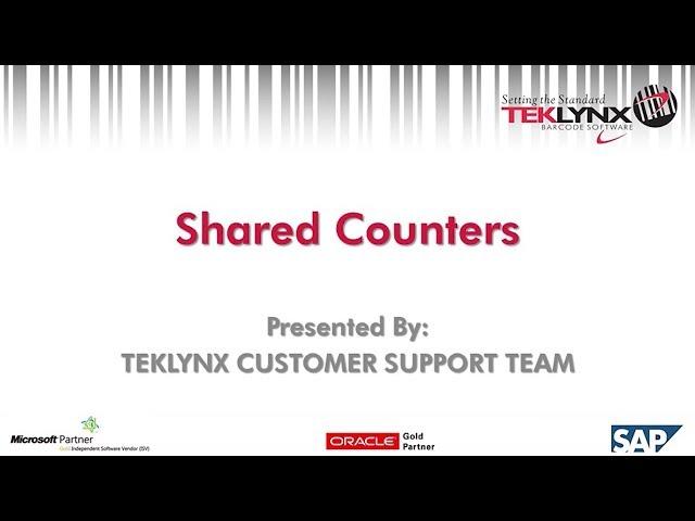 How to Use Shared Counters in CODESOFT