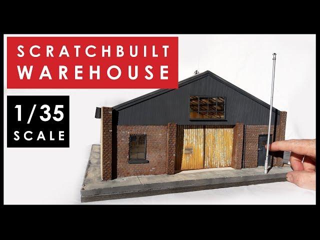1/35 scale scratch built model warehouse