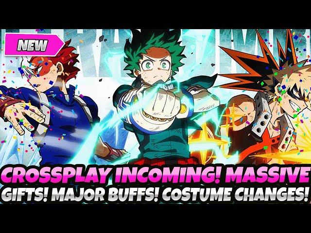 *BREAKING NEWS* CROSSPLAY INCOMING! MASSIVE GIFTS! HUGE BUFFS! COSTUME CHANGES (My Hero Ultra Rumble