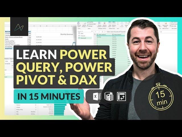 Use Excel Like a PRO | Learn Power Query, Power Pivot & DAX in 15 MINUTES (project files included!)