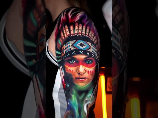 Native female tattoos symbolize significant life milestones by artist: @james_artink