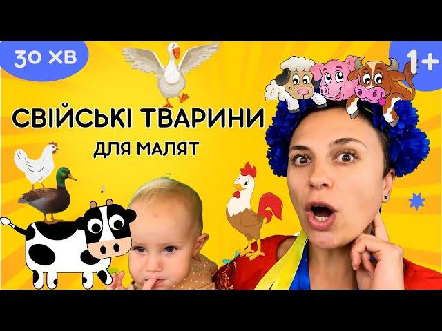  Тварини на фермі - навчальне відео для дітей українською 