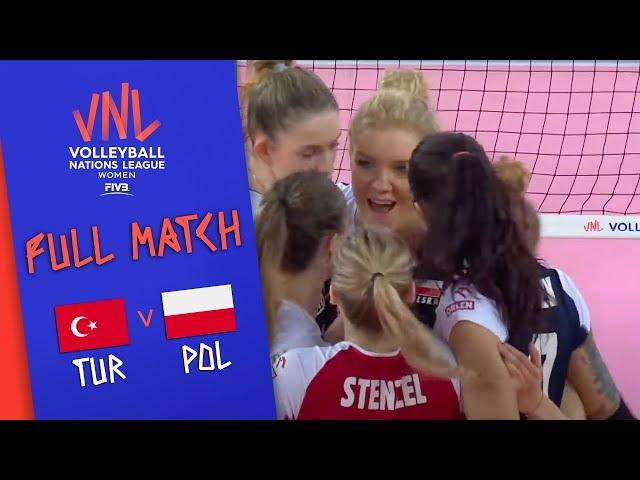 Turkey  Poland - Full Match | Women’s Volleyball Nations League 2019