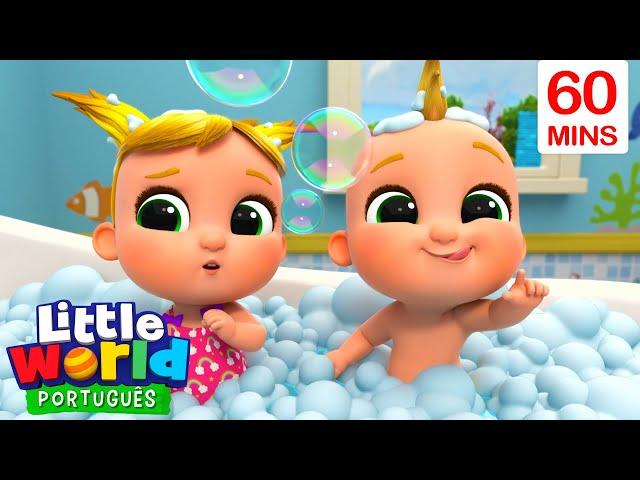 A Hora do Banho - Canção Divertida  | O Mundo de Nina e Nico - Little World Português