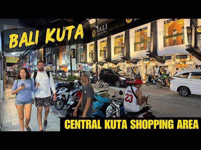 Bali Central Kuta Virtual Night Street Walking Tour Shopping Zone