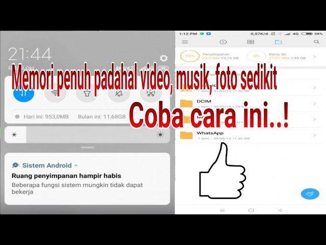 Cara Mengatasi Ruang Memori Penuh All Android 2021