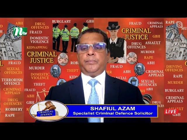 Solicitor Shafiul Azam, Azam & Co. Solicitors- Host, Criminal Justice TV show  30062024