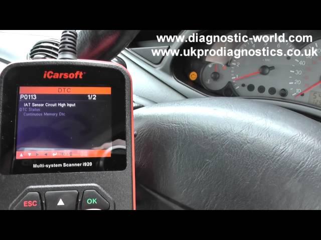 i920 iCarsoft Diagnose & Reset Ford Engine Warning Light