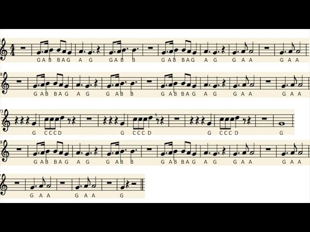 Recorder: (GABCD) Peanuts Theme, Linus and Lucy, Medium Tempo