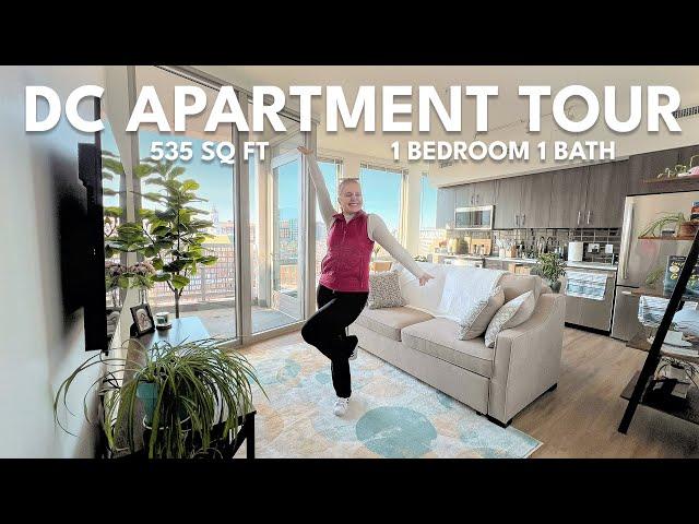 DC APARTMENT TOUR  535 sq ft, 1 bedroom, 1 bathroom, aesthetic & functional | Charlotte Pratt