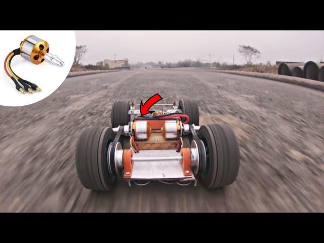 Make High Speed Brushless Motor Remote Control Car | BLDC Racing Car