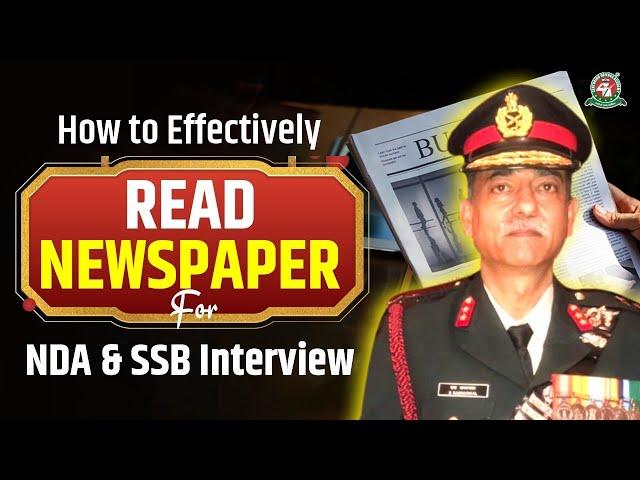 Tricks to read Newspaper for NDA & SSB InterviewMust Watch for SSB Aspirants  #ssb #ssbinterview