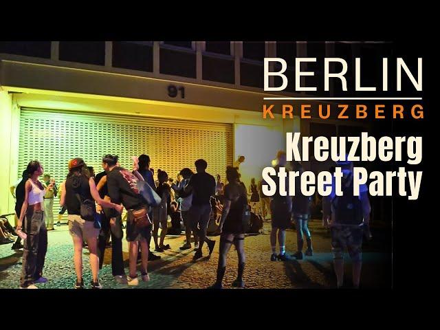 BERLIN Nightlife: CRAZY Kreuzberg Street Party | Berlin Walking 4K