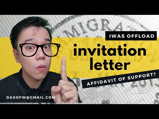 Invitation Letter Pagpila sa Immigration ? | Iwas Offload Tips | daxofw channel